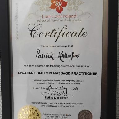 DIPLOM- Lomi Lomi Nui Practitioner Level III, Crann Og  Ireland